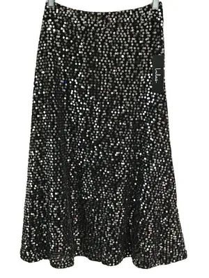Lulu’s black sequin midi skirt Women’s XS NEW‎ thumbnail 1