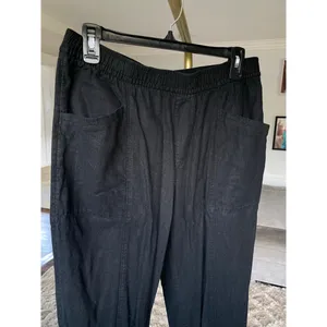 Old Navy Cotton Lounge Pants Pullon Pockets Resort Vaca Cozy Casual Clean Girl M thumbnail 4