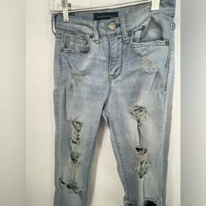Aeropostale blue jeans size‎ 0 with rips thumbnail 4