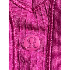 Lululemon Womens Pink Purple Ribbed Knit Racerback Yoga Athletic Tank Top Size 6 thumbnail 5