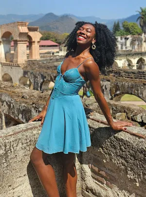 Oh Polly Teal Corset Mini Dress thumbnail 2