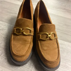 Marc Fisher Tan Suede Loafers thumbnail 2