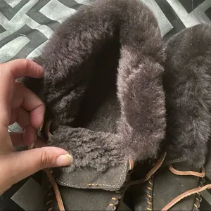 EMU Brown loafer style booties, Women's Moccasin Slippers Micro Suede Warm Faux thumbnail 4