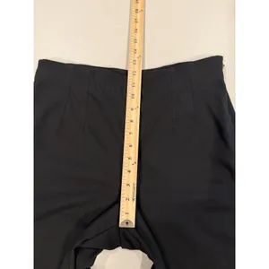 Loft Wide Leg Cropped Pants Womens 10 Black Office Work Minimal Travel Vacation thumbnail 6