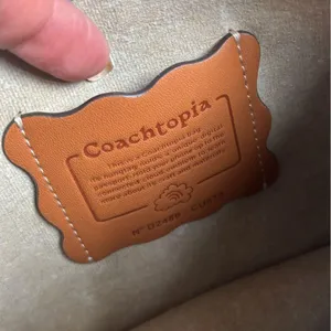 Coach CoachTopia Orange Leather zip curved Shoulder Bag thumbnail 14