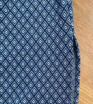 Rave 4 Real Vintage Blue Geometric Print High Rise Double Slit Midi Skirt thumbnail 3
