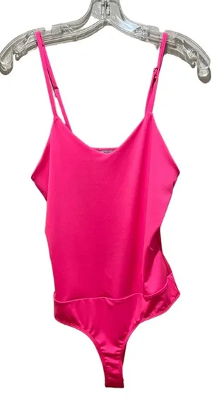 White Birch Cami Sleeveless Bodysuit Hot Pink Women's Size Small Stretch thumbnail 1