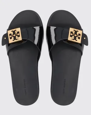Tory Burch Women's Black Mellow Buckle Sandals size 9 thumbnail 1