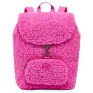 NWT UGG Inara Medium Faux-Sherpa Backpack UGGfluff Fuchsia Pink thumbnail 2