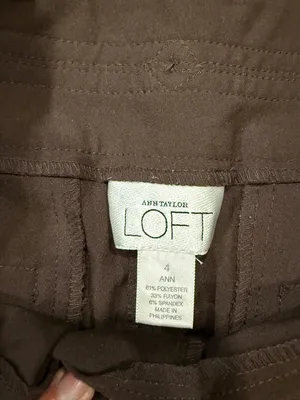 Ann Taylor LOFT Brown wide leg crop Capris thumbnail 4