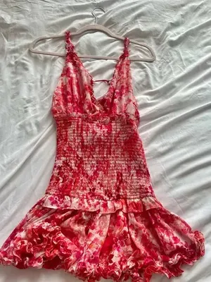 Isabelle’s Cabinet Red Floral Dress thumbnail 1