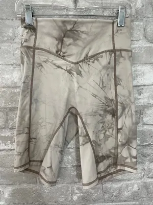 Balance Athletica Beige Tie-Dye High-Rise Bike Shorts thumbnail 1