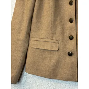 Banana Republic Camel Wool-Blend Stand Collar Jacket thumbnail 4