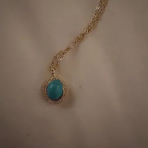 Elegant Turquoise Pendant Necklace Blue thumbnail 1