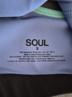 SoulCycle Lavender & Mint Strappy Sports Bra SMALL thumbnail 4