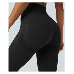 NWT HALARA OneForm Seamless Flow High Waisted Booty Scrunch Yoga Leggings Black thumbnail 6