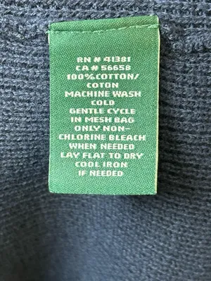 Lauren Ralph Lauren Women’s Small Navy Waffle Knit Cowl Neck Cotton Sweater thumbnail 12