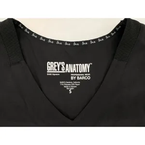 Greys Anatomy Scrub Top Size Small Love V-Neck 4 Pocket Zipper thumbnail 5