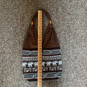 Elephant Print Boho Hobo Shoulder Bag Brown Tribal Ethnic Tote Purse Women thumbnail 9