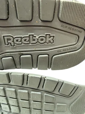 Reebok Women's Harman Composite Toe Light Gray Suede Work Sneakers Orange Trim thumbnail 8