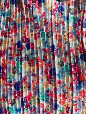 Amanda Uprichard Micro Pleated Ditsy Floral Print Short Dress Size XS thumbnail 5