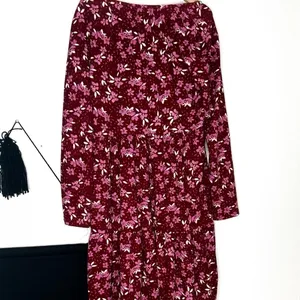 Free People Maxi Dress Tiers Of Joy Floral Boho cottage core maroon purple pink thumbnail 5