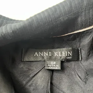 Y2K Anne Klein Pinstripe Womens Blazer Sz OP Career Quiet Luxury Academia Gray thumbnail 11
