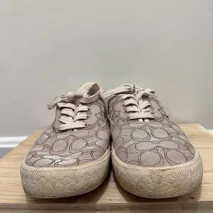 Coach Citysole Skate Beige Logo Lace Up‎ Sneakers 9 thumbnail 8