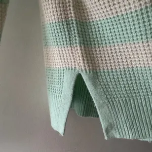 Gap White and Aqua Blue‎ Stripe Wool Blend Sweater thumbnail 4
