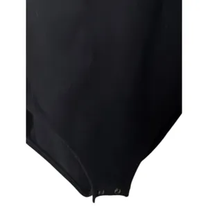 Old Navy Women's Black Closure Detail Sleeve Round Neck Bodysuit Sz M thumbnail 3