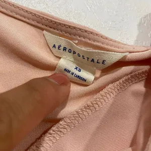 Aeropostale XS Blush Pink Lace Up Bell Sleeve Boho Peasant Top thumbnail 4