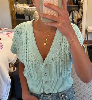 ZARA Short Sleeve Sweater thumbnail 1