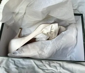 Kate Spade Crawford Satin Lux Bow Front White Pump Bridal Wedding Formal 8.5 NIB thumbnail 5
