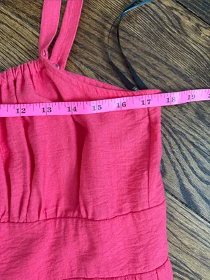 INC International Concepts Pink Smocked Tiered Midi Maxi Dress Size 14 Flounce thumbnail 8