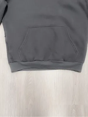 Comfrt Steel Grey Essentials Unisex Zip Kangaroo Pockets Hoodie Sweatshirt Large thumbnail 2
