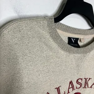 Valani Alaska‎ the last frontier sweatshirt gray cream size large cozy winter thumbnail 7
