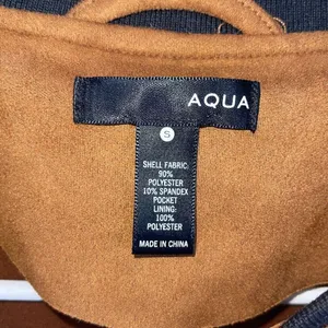 Aqua Women’s Lined Snap Button Stretchy Long Sleeve Bomber Jacket Brown Size Sma thumbnail 7