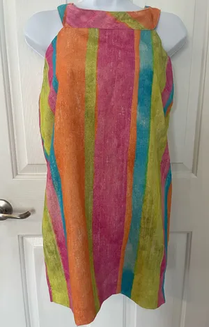 Angie Colorful Women’s Halter Mini Dress with Back Zipper thumbnail 1
