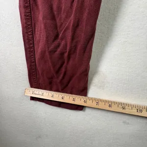 Free People Womens Paperbag Jogger Pants Burgundy‎ Drawstring Cotton XS Boho thumbnail 10