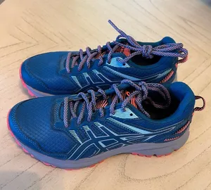 Asics Trail Scout 2 Shoes Women 7 Blue Running Sneakers Hiking Outdoors thumbnail 1