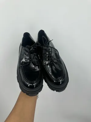 Asos Black Chunky Loafers Size Women's US 6 Grunge Goth Platforms thumbnail 2