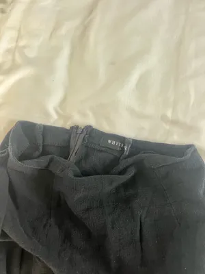White Fox Black Wrap Skirt Boutique Waist Tie Mini thumbnail 3