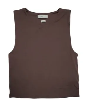 Aritzia Babaton Contour Brown High Neck Muscle Tank, Size Medium thumbnail 1