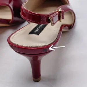 French Connection Slingback Heels Womens Size 10 Red Patent Pointed Toe Pumps thumbnail 4