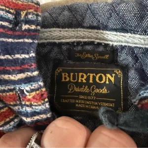 Burton Women's Colorful Stripe Serape Popover Sweatshirt Hoodie Half Button XS‎ thumbnail 5