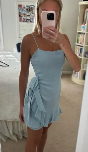 Light Blue Mini Dress thumbnail 2