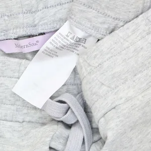 NWT Modern Soul Women's French Terry Cropped Pants W/Pockets Medium Heather Gray thumbnail 4