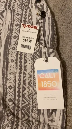 White And Tan Patterned Romper thumbnail 3
