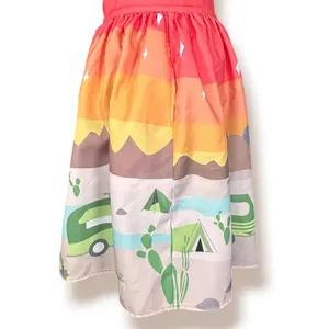 Retro Camping Skirt Camper Desert Sunset Scenic Novelty A Line USA Made Vacation thumbnail 10