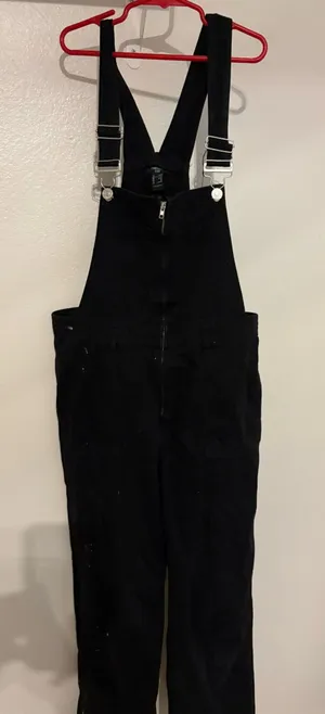 Forever 21 black overalls  thumbnail 1